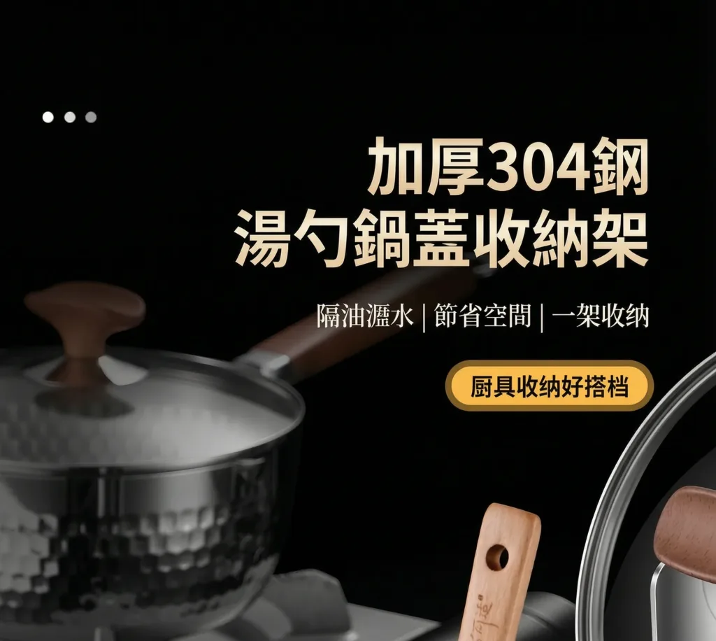 【台灣本土製造】🍳湯勺鍋蓋不再亂丟！台灣製造不鏽鋼置物架，一體成型加厚材質，穩固承托不易倒💪光滑好清洗，拉絲工藝耐刮耐磨，🛡️假一罰十敢保證！4H客服＋貨到付款＋售後無憂，下單現折800優惠，超值必收🛒 - 1