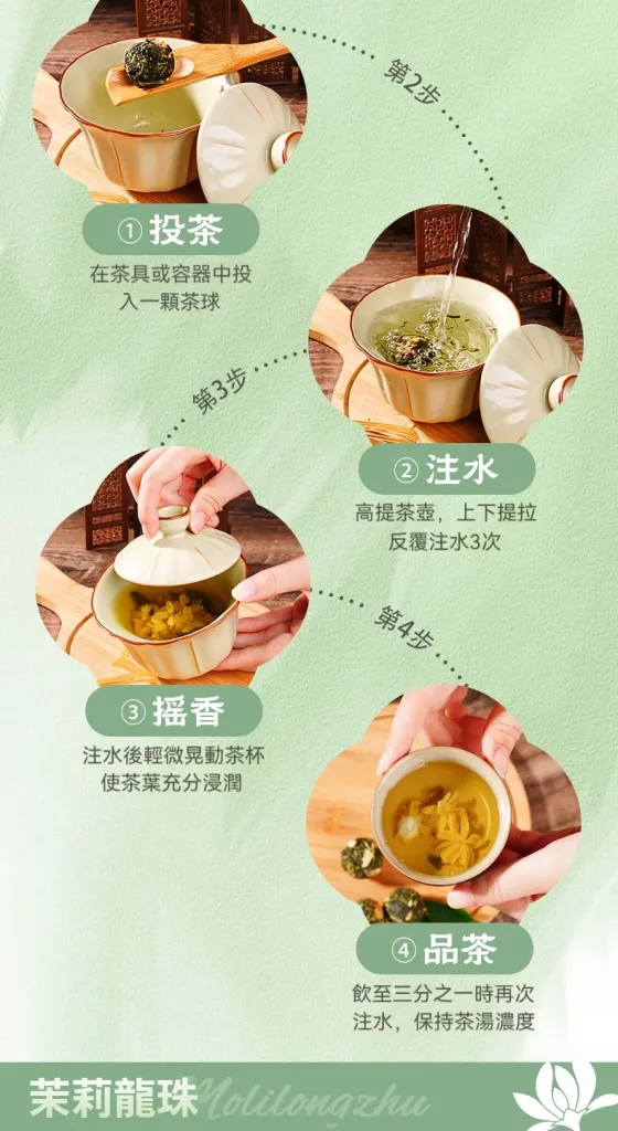 【茉莉龍珠綠茶】綻放舌尖的茉莉盛宴！🌼🌟七窨茉莉｜手工緊壓 🍵 茉莉濃香混合綠茶嫩香 ✨ 球形緊壓 ✨ 甘醇鮮爽 ✨ - 20