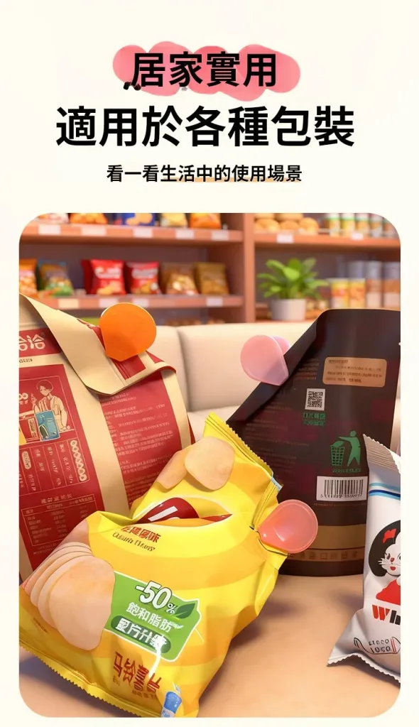 零食餅乾打開沒吃完，隨手一夾就密封。花朵旋轉封口夾，密封＋磁吸＋旋轉＋高顏值，一個夾子四種功能。 防潮防濕，廚房包裝袋一夾搞定。創意花朵造型，磁力吸附冰箱就像裝飾品。實用與美學兼具，收納從此不無聊。🔥 - 9