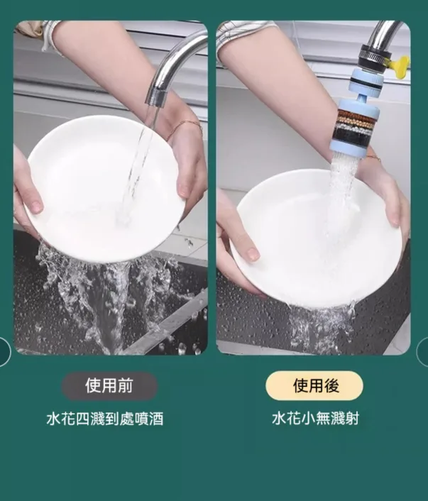 💧用水安心從龍頭開始！新升級麥飯石淨化器，360°旋轉防濺水，濾芯可換好清洗🧹過濾雜質，天天用好水，顏色隨機驚喜出貨🛒 - 10