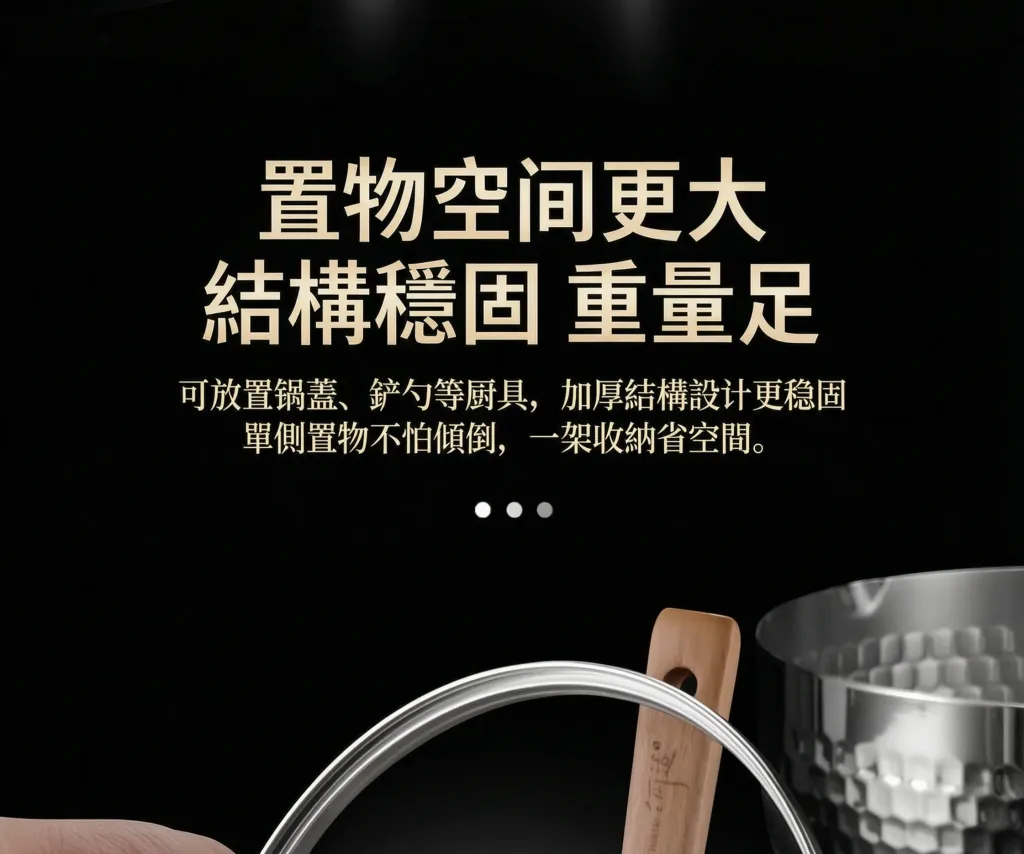 【台灣本土製造】🍳湯勺鍋蓋不再亂丟！台灣製造不鏽鋼置物架，一體成型加厚材質，穩固承托不易倒💪光滑好清洗，拉絲工藝耐刮耐磨，🛡️假一罰十敢保證！4H客服＋貨到付款＋售後無憂，下單現折800優惠，超值必收🛒 - 9