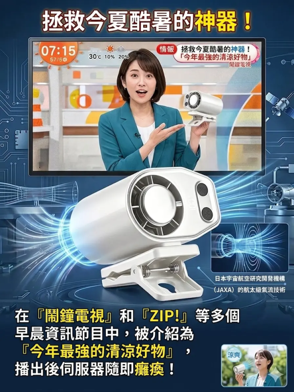 【直降16度】半導體冷卻夾式風扇，即刻體驗冰涼降溫，炎夏不再煩惱！