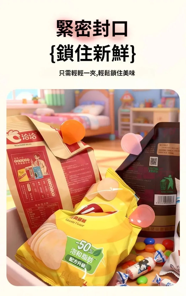零食餅乾打開沒吃完，隨手一夾就密封。花朵旋轉封口夾，密封＋磁吸＋旋轉＋高顏值，一個夾子四種功能。 防潮防濕，廚房包裝袋一夾搞定。創意花朵造型，磁力吸附冰箱就像裝飾品。實用與美學兼具，收納從此不無聊。🔥 - 3