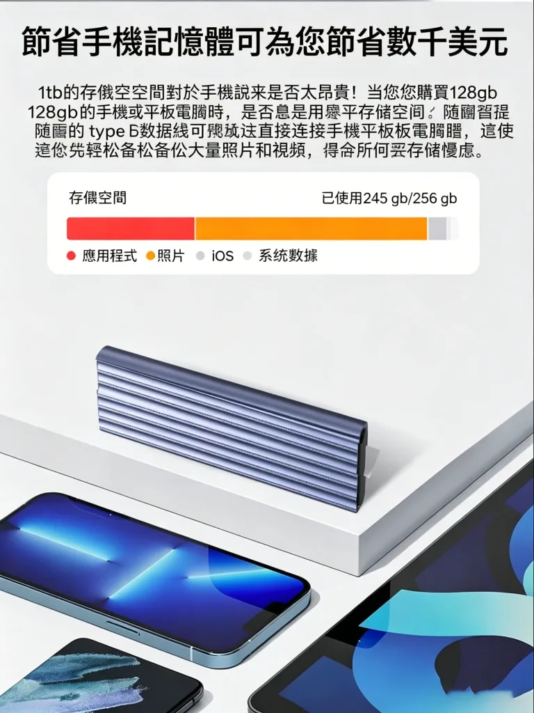 16TB大容量硬碟！傳輸速度1000MB/S，便携式固態硬碟！適用於所有設備！贈送轉接頭！便携式固态硬盘:适用于所有设备，1GB/s读取速度，稳定存储无延迟，彻底解决大文件加载缓慢和传输过程中卡顿的问题！ - 18